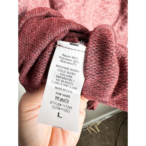 Women's V-Neck Sweater - Pink - Picture 6 of 7